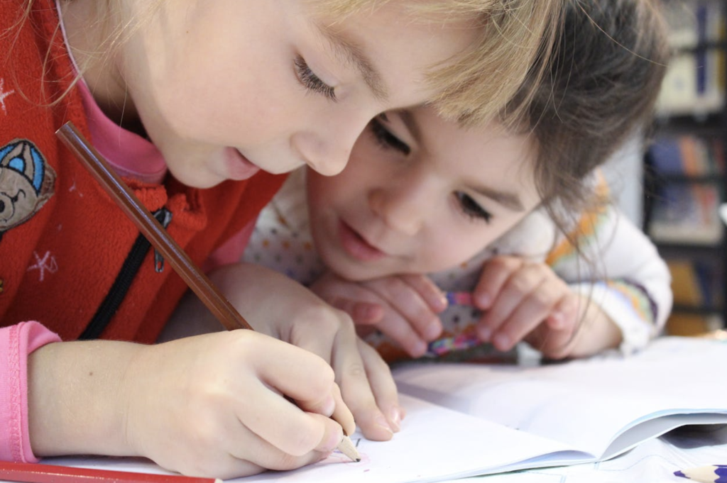 kidzeerahatani student doing their homework.